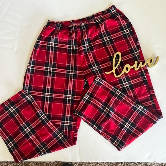 Red Plaid Sleeping Pants - Picture 1 of 4